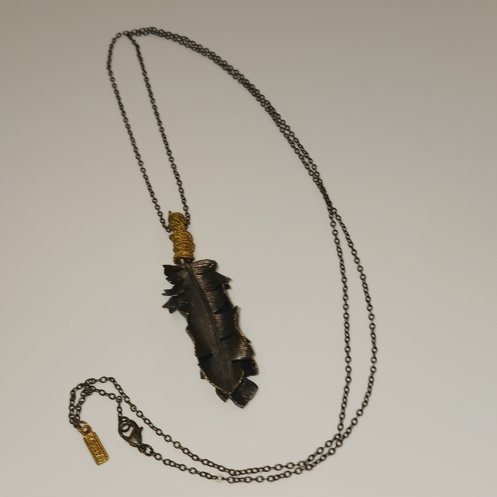 Feather Pendant Necklace - Picture 3 of 9